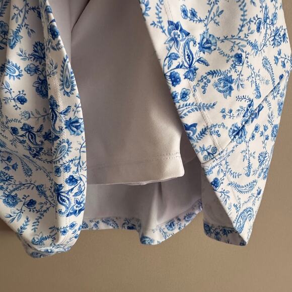 Molly J The Label Blue White Paisley Print Athletic Dress Built In Shorts Medium - Picture 4 of 5